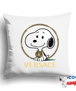 Stunning Snoopy Versace Logo Square Pillow 1