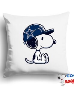 Superb Snoopy Dallas Cowboys Logo Square Pillow 1