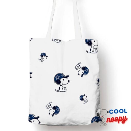 Superb Snoopy Dallas Cowboys Logo Tote Bag 1