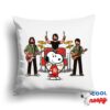 Superb Snoopy Foo Fighters Rock Band Square Pillow 1