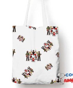 Superb Snoopy Foo Fighters Rock Band Tote Bag 1