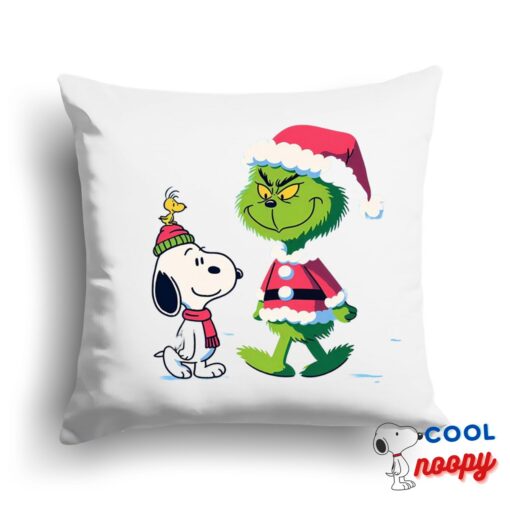 Superb Snoopy Grinch Movie Square Pillow 1
