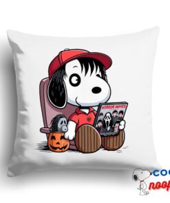 Superb Snoopy Horror Movies Square Pillow 1