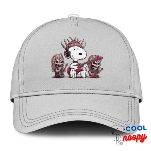 Superb Snoopy Iron Maiden Band Hat 3