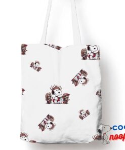 Superb Snoopy Iron Maiden Band Tote Bag 1