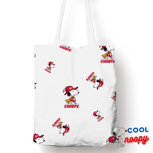 Superb Snoopy Kansas City Chiefs Logo Tote Bag 1
