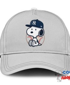 Superb Snoopy New York Yankees Logo Hat 3