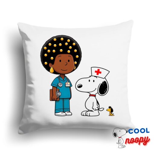 Superb Snoopy Nurse Square Pillow 1