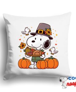Superb Snoopy Thanksgiving Square Pillow 1