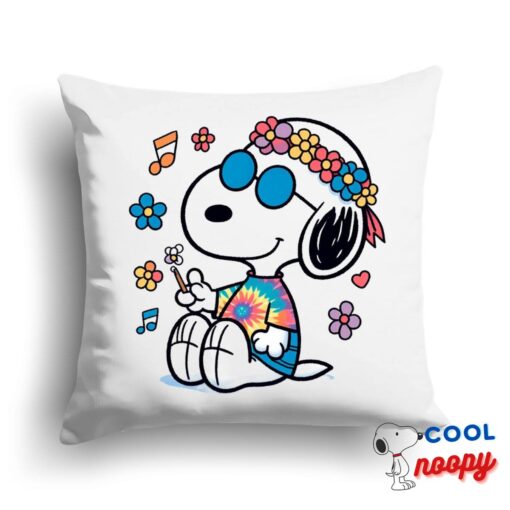 Superb Snoopy Tie Dye Square Pillow 1