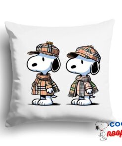 Superior Snoopy Burberry Square Pillow 1