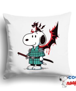 Superior Snoopy Demon Slayer Square Pillow 1