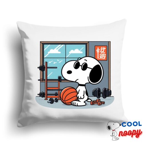 Superior Snoopy Gym Square Pillow 1