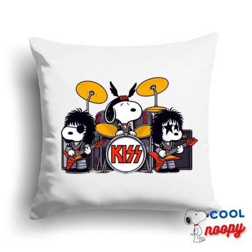 Superior Snoopy Kiss Rock Band Square Pillow 1
