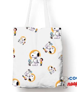 Superior Snoopy Rick And Morty Tote Bag 1