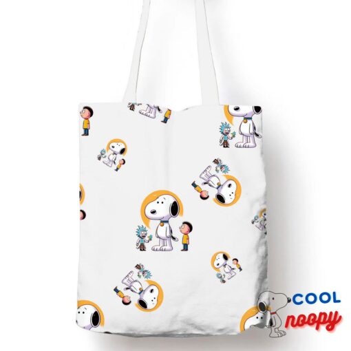 Superior Snoopy Rick And Morty Tote Bag 1