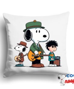 Superior Snoopy The Smiths Rock Band Square Pillow 1