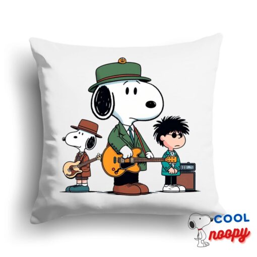 Superior Snoopy The Smiths Rock Band Square Pillow 1