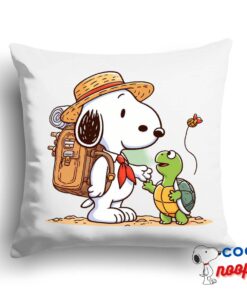 Superior Snoopy Turtle Square Pillow 1