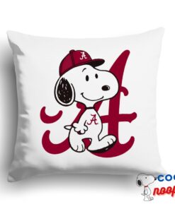 Surprise Snoopy Alabama Crimson Tide Logo Square Pillow 1