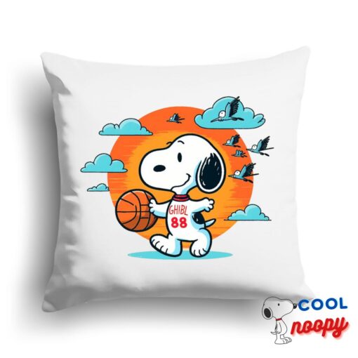 Surprise Snoopy Basketball Square Pillow 1