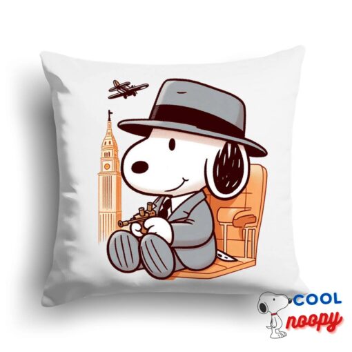 Surprise Snoopy Casablanca Movie Square Pillow 1