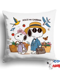 Surprise Snoopy Dolce And Gabbana Square Pillow 1