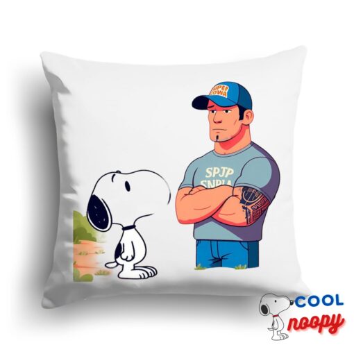 Surprise Snoopy John Cena Square Pillow 1