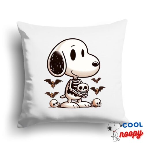 Surprise Snoopy Skull Square Pillow 1