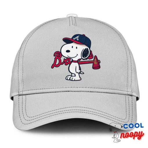 Surprising Snoopy Atlanta Braves Logo Hat 3