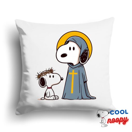 Surprising Snoopy Christian Square Pillow 1