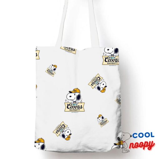 Surprising Snoopy Coors Banquet Logo Tote Bag 1
