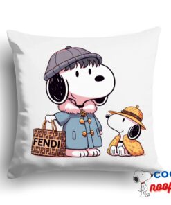 Surprising Snoopy Fendi Square Pillow 1