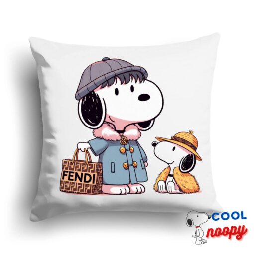 Surprising Snoopy Fendi Square Pillow 1