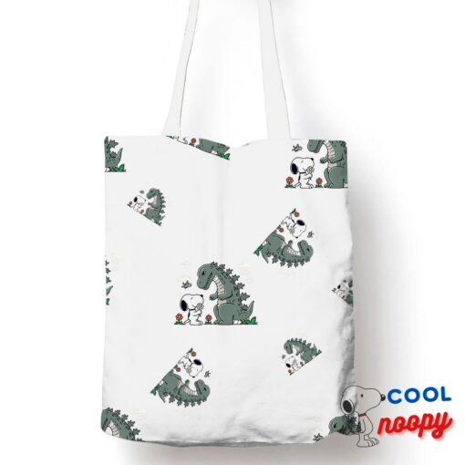 Surprising Snoopy Godzilla Tote Bag 1
