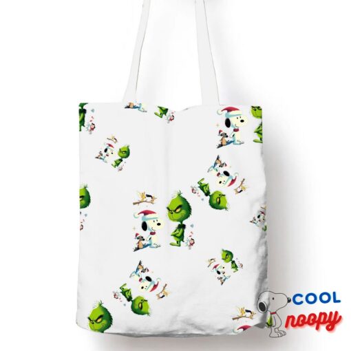 Surprising Snoopy Grinch Movie Tote Bag 1