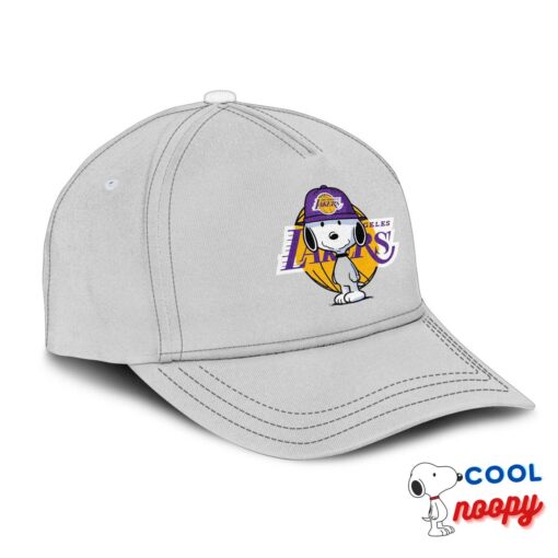 Surprising Snoopy Los Angeles Lakers Logo Hat 2