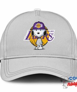 Surprising Snoopy Los Angeles Lakers Logo Hat 3