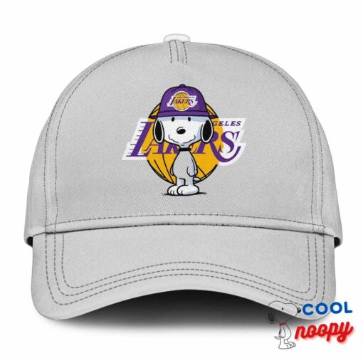 Surprising Snoopy Los Angeles Lakers Logo Hat 3