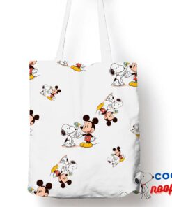 Surprising Snoopy Mickey Mouse Tote Bag 1