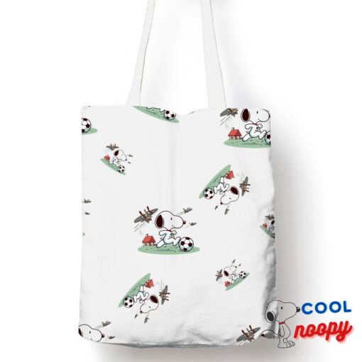 Surprising Snoopy Soccer Tote Bag 1