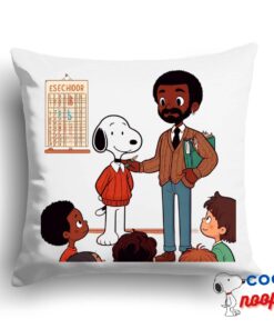 Surprising Snoopy Teacher Square Pillow 1