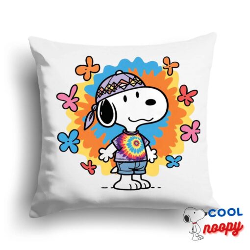Surprising Snoopy Tie Dye Square Pillow 1