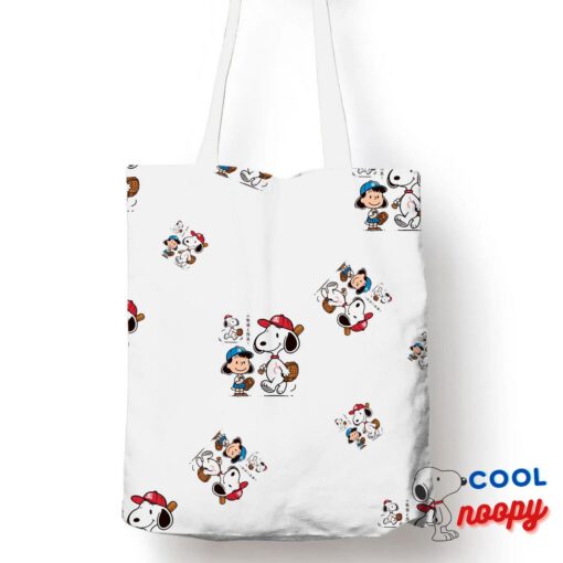 Tempting Snoopy Baseball Mom Tote Bag 1