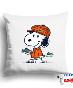 Tempting Snoopy Lacoste Square Pillow 1