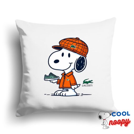 Tempting Snoopy Lacoste Square Pillow 1
