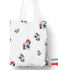 Tempting Snoopy Super Mario Tote Bag 1