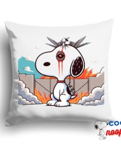 Terrific Snoopy Attack On Titan Square Pillow 1