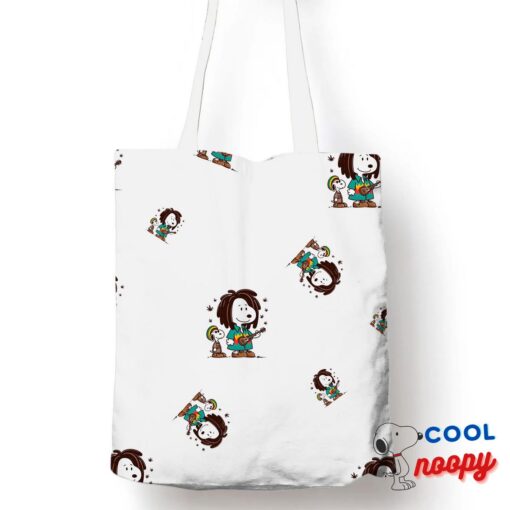 Terrific Snoopy Bob Marley Tote Bag 1