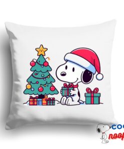 Terrific Snoopy Christmas Square Pillow 1